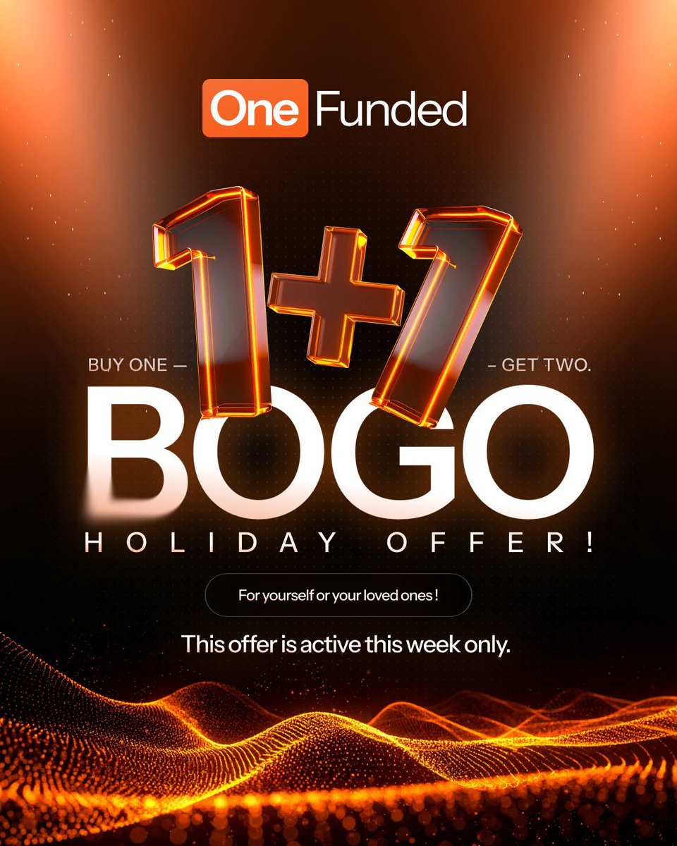 🎁 BOGO Alert!
Just 3 days remaining ⏳

1 Challenge = 2 Opportunities

More trades. More chances. Same price.

Start smart. Trade funded. 🔥

Use Code Fairypips for 15% Off 🤝