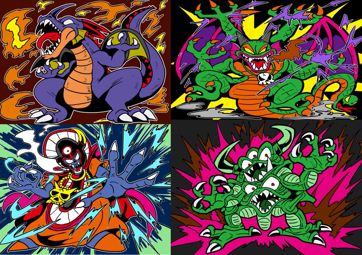 On9602BrTKkRxHV's tweet image. ドラクエボス1~4伸びれば続けるかも😴
#ドラクエ 
#イラスト