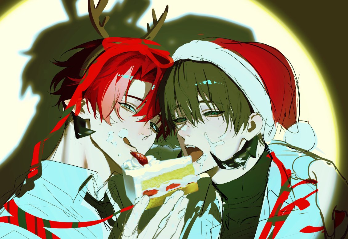 _0_O01's tweet image. 많이 늦은 크리스마스 그림 
나중에 더 다듬어야지 시간이없다