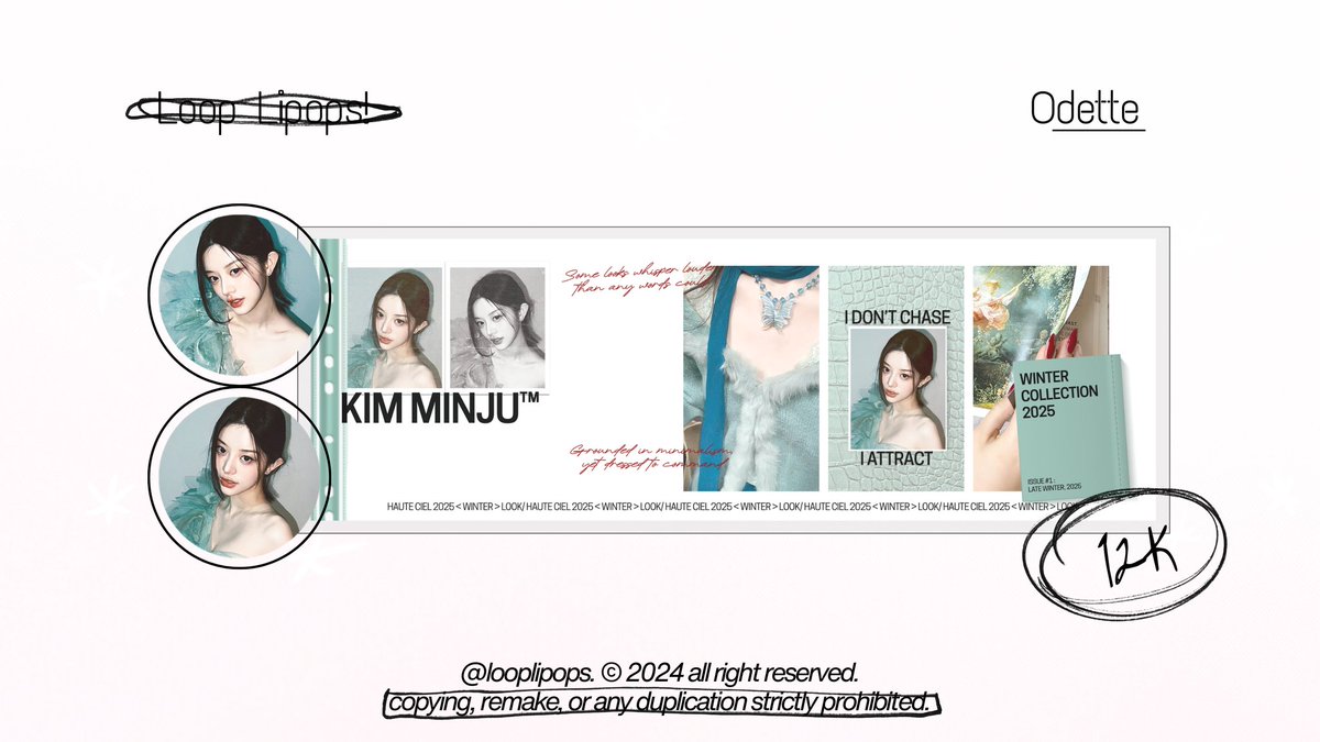 looplipops's tweet image. 🪽 ... / a repost would be appreciated, thank you!

sore lipops, aku ada layout minju ILLIT jennie, eunchae, dan liz IVE terbaru (dengan my katalog limited gue) yang bisa kamu take sekarang juga.. just tag me after dm 💌

#zonauang #zonaba