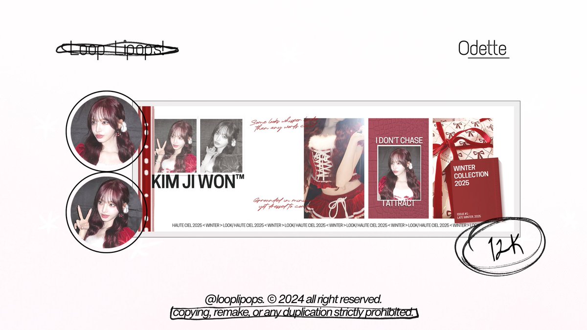 looplipops's tweet image. 🪽 ... / a repost would be appreciated, thank you!

sore lipops, aku ada layout minju ILLIT jennie, eunchae, dan liz IVE terbaru (dengan my katalog limited gue) yang bisa kamu take sekarang juga.. just tag me after dm 💌

#zonauang #zonaba