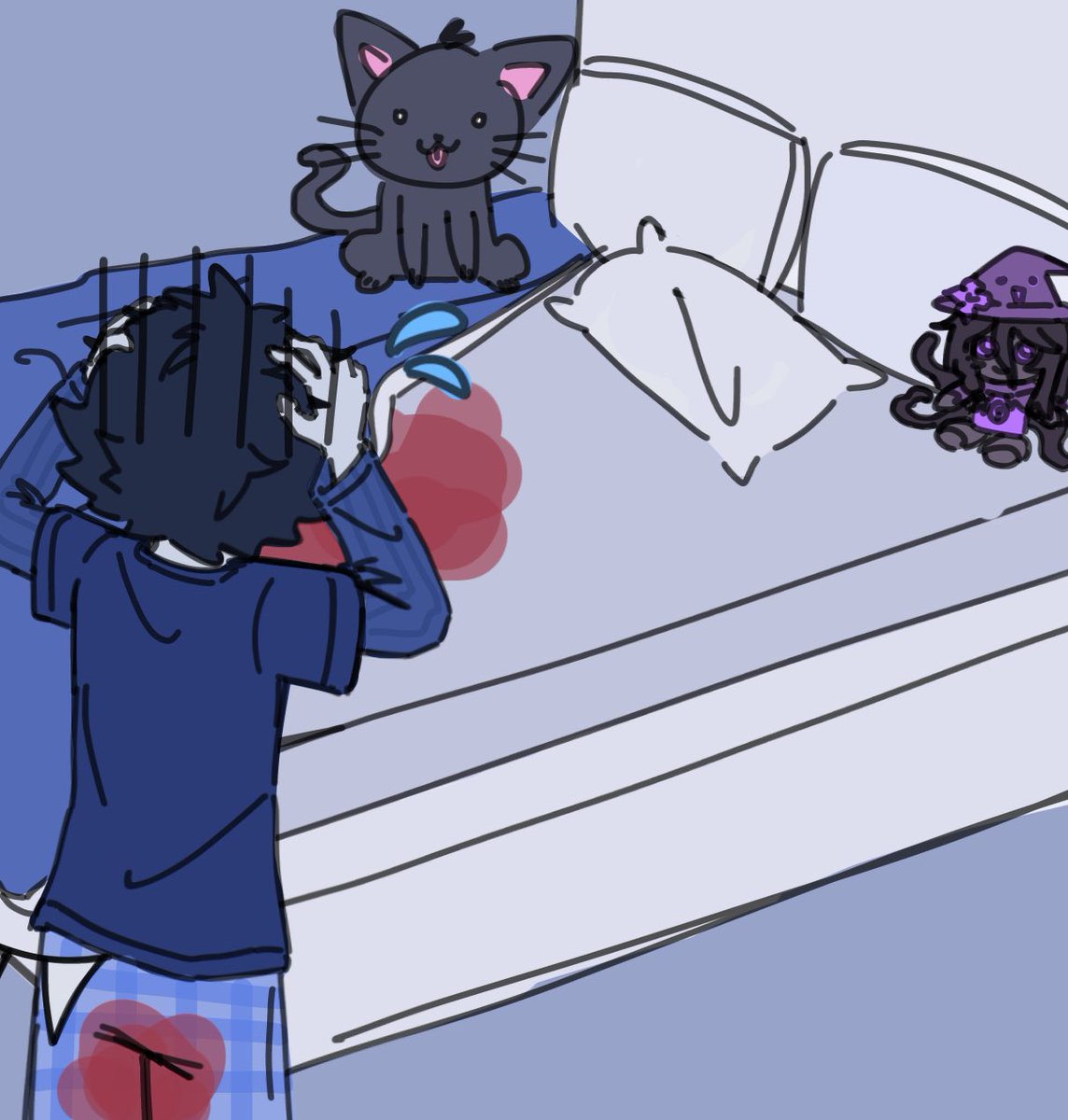 BloopFirework's tweet image. "draw a favorite character with one of your problems" 😭😭 #twotime