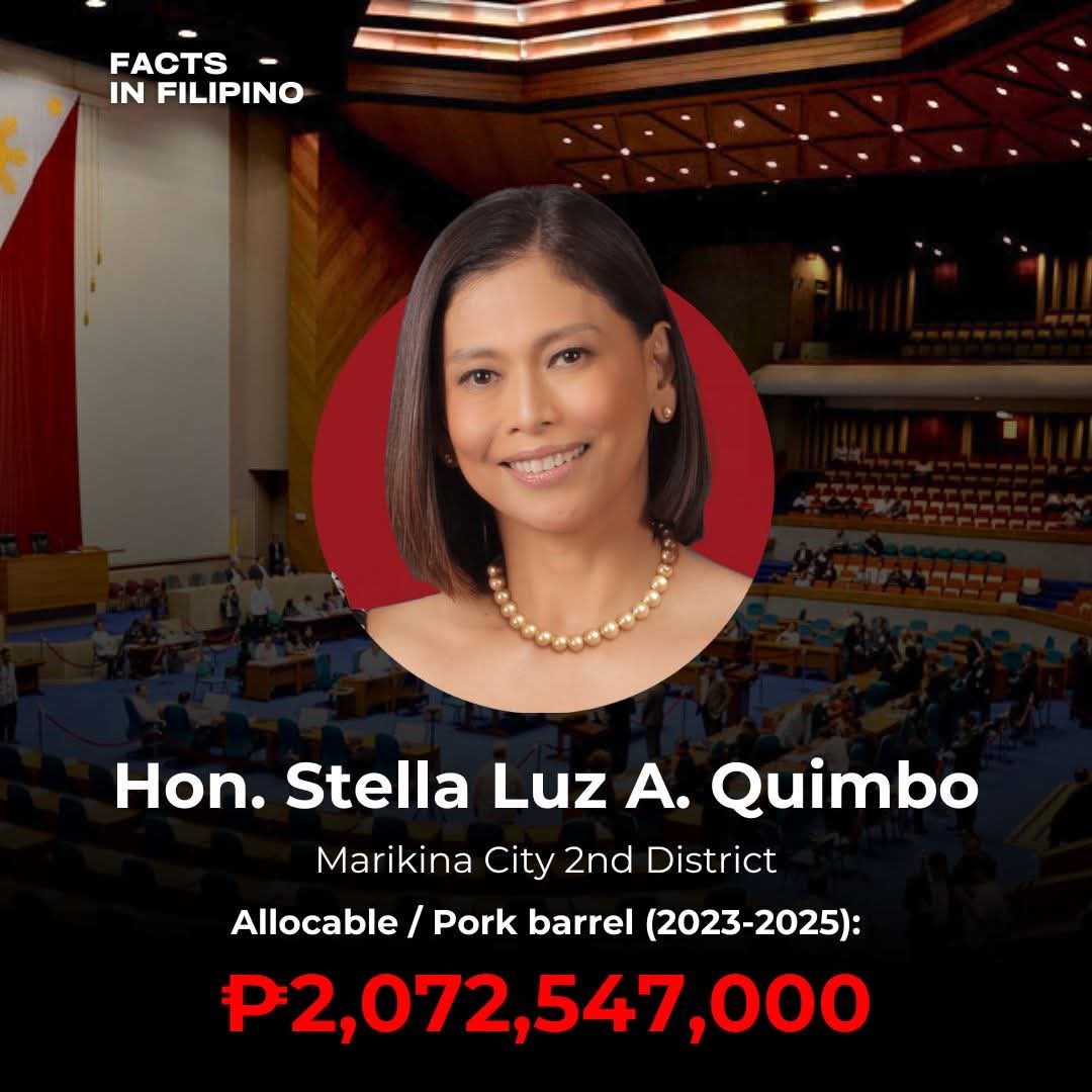 Ayan na.., Tonggresta Stella Luz A. Quimbo😱

Higit 2.07 bilyong piso ang natanggap na "allocable" o "pork barrel" ng pangalawang distrito ng Marikina mula 2023 hanggang 2025, ayon ito sa datos na nakalap ng Philippine Center for Investigative Journalism (PCIJ).

ccto 📸