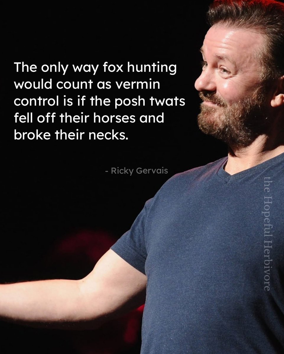 domdyer70's tweet photo. Can always rely on @rickygervais to speak his mind on what really matters @ProtectTheWild_ https://t.co/dohSTNB6Yk