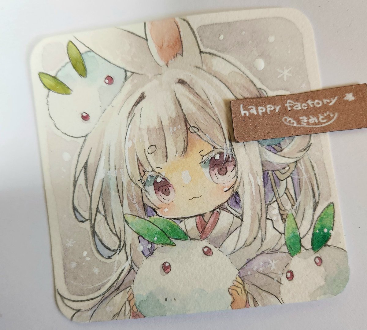 「雪うさぎちゃん」|きい(きみどり)のイラスト