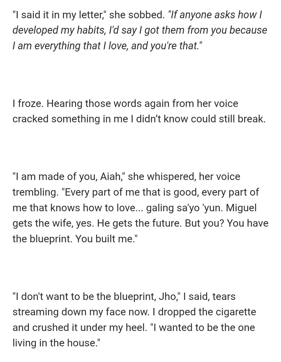 jnkxrsxaiah's tweet image. ang sakit, sobra. usap nga tayo @seasonsoflifeee HAHAHAHAHA 

GRABE yung line na 'to. 💔 muntik na ako umiyak. ang dami kong gustong sabihin 😭 

btw, inspired yung 🐥🐶 au sa DLSU FREEDOM WALL ni Kelsey. 
🔗archiveofourown.org/works/76515216