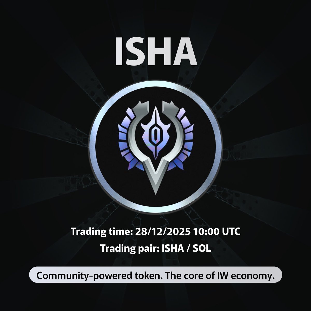 the_warl0rds's tweet image. $ISHA is going live!

We’re launching on @MeteoraAG today at 10:00 UTC.

A token powered by the community, built for the community.

CA: 2ZqNi8SEsNhDD8nJkk3sZNpKVaGfsFraU1GsLPeacNiA