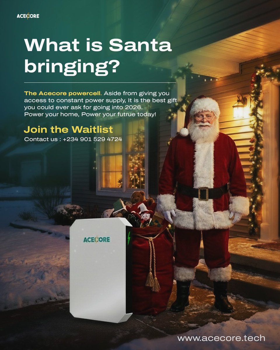 Acecore_Inc's tweet photo. Don’t let a blackout dim the holiday spirit!

Give the gift that keeps the lights ON. 

The ACECORE PowerCell provides sustainable, reliable power for the people you love.

Keep the home bright.
It’s not just for Christmas, it’s an investment in comfort that lasts for years. https://t.co/w148G1CHZj