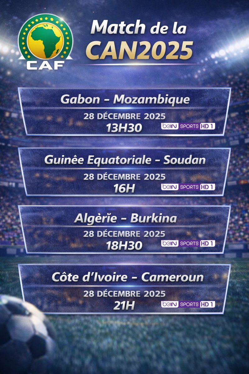 ScoreEnLive's tweet image. Match de la #CAN2025