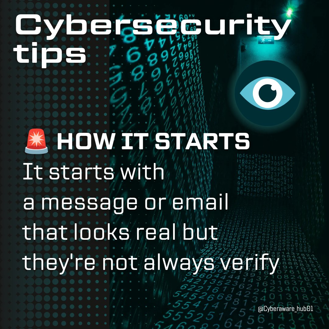 Dozie_101's tweet photo. 🚨 SCAM ALERT 🚨
Hackers use fear and urgency to trick users into giving up their account,
Always slow down, very links, and protect your login details..
💾 Save this post
🔔 follow Cyberaware Hub for daily tips
#cybersecurity
#infosec
#cybercrime
#hackingawareness https://t.co/WtA5q4oHWw