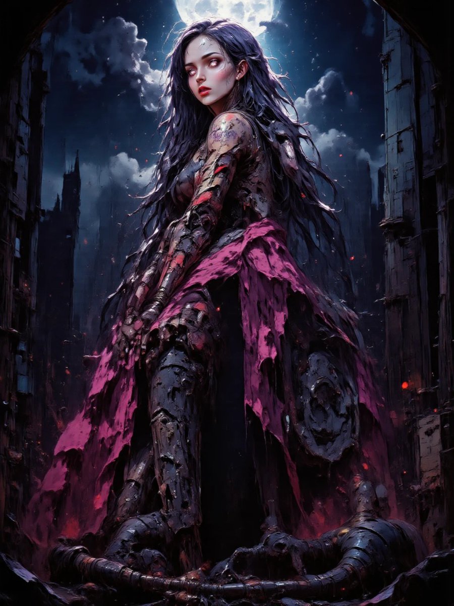 Angelus253's tweet photo. La reine des ruines est réveillée. Le monde appartient aux machines maintenant.
#DarkFantasy #Cyberpunk #AIArt #PostApo #DarkArt #CyberDemon #PostApocalyptic #FantasyMonster #BodyHorror #ApocalypseQueen https://t.co/ojPdMyMGQL