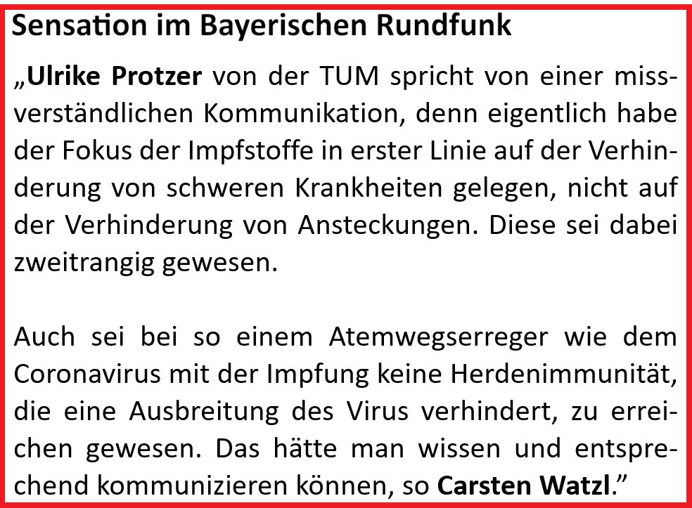 Spahns Aussage in der Enquetekommission hat eine Lawine ausgelöst: Infektionsschutz, Fremdschutz und Herdenimmunität waren Legenden!

Damals wurde der Impfzwang per „Pandemie der Ungeimpften” legitimiert. Jetzt verniedlichen sie das zu einem „Kommunikationsproblem".

Hintergrund: