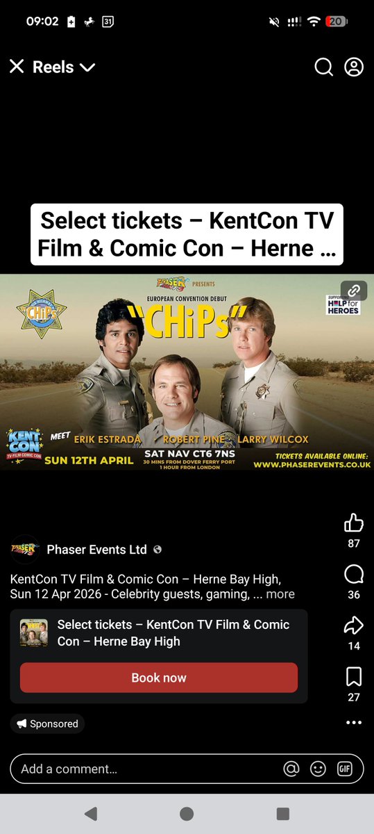 pcMatty's tweet photo. @LarryDWilcox  is it true you are coming to England in April? https://t.co/If4EfCOe1r