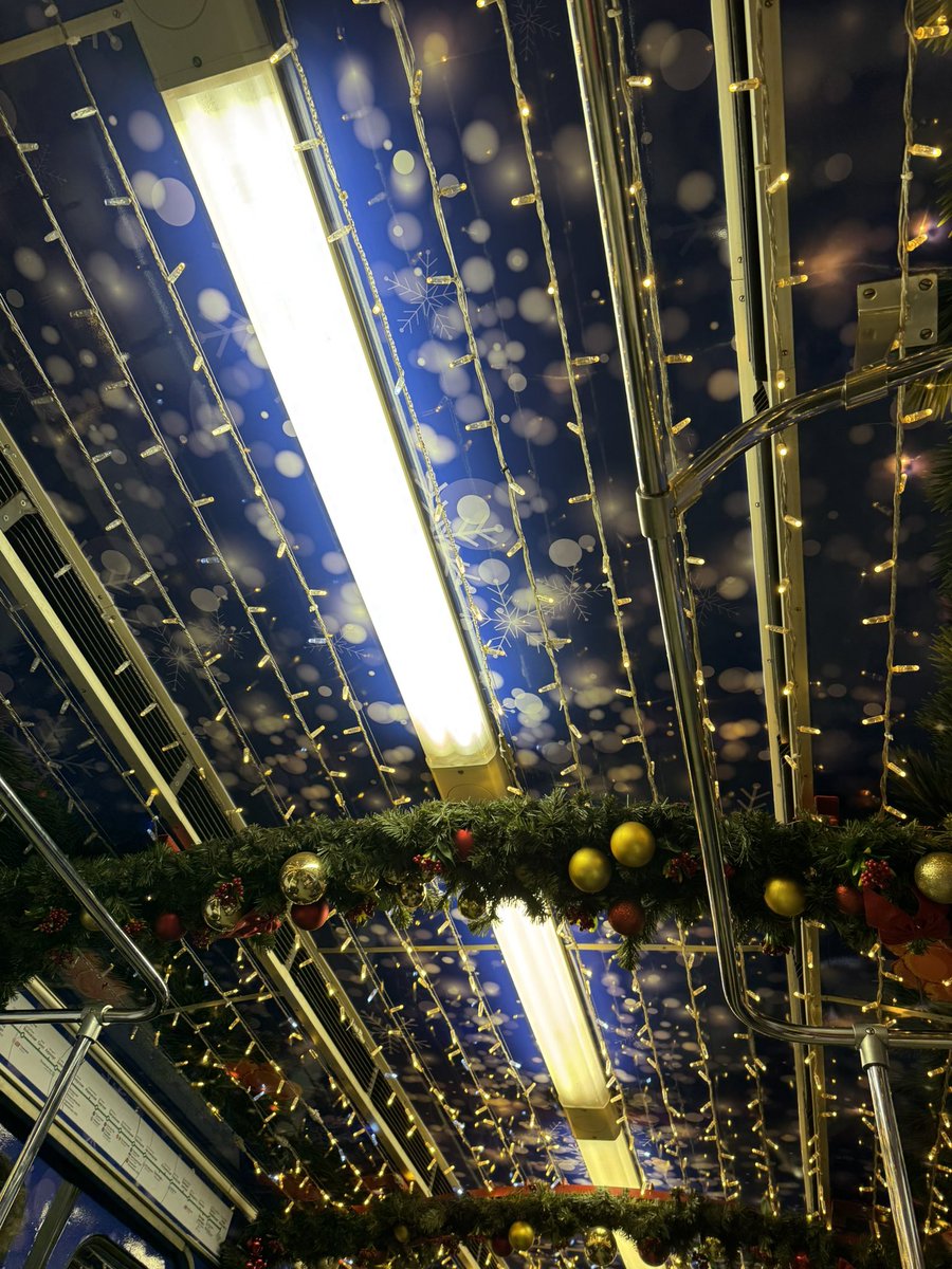 Новогодний вагон в метро Москвы