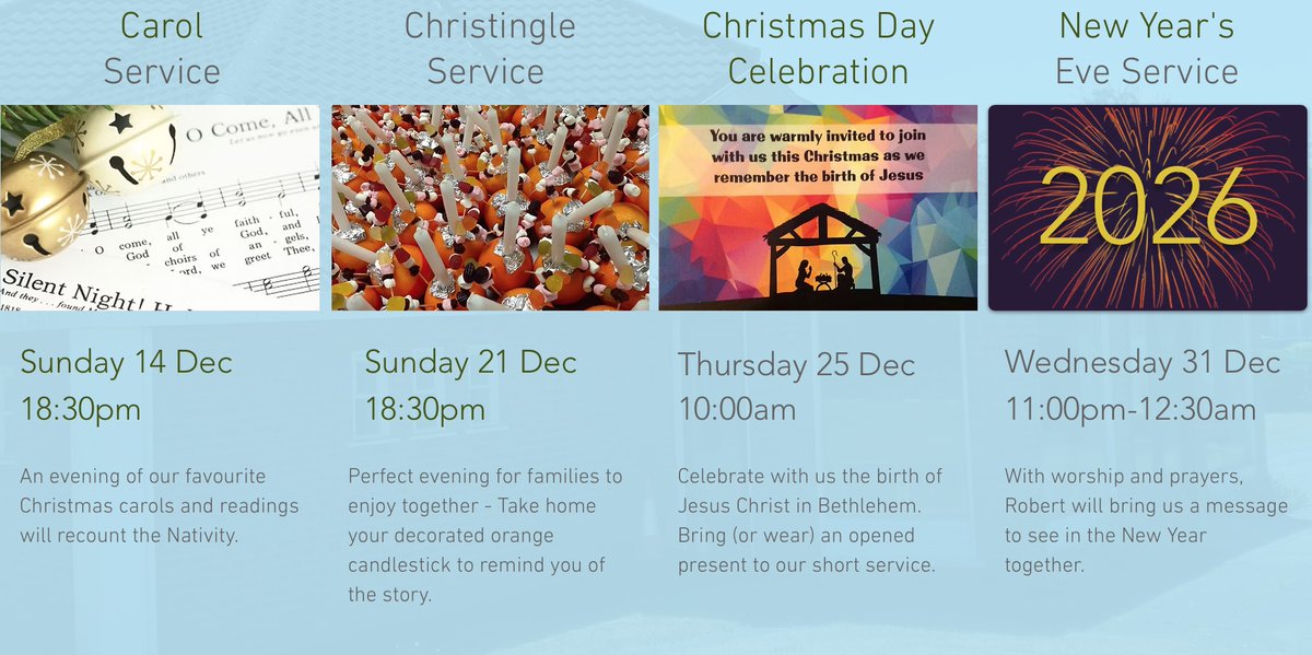 We trust you have enjoyed all our #Christmas celebrations. We are also gathering on #NewYear's eve for a special service at 11pm. Do join us here in Meredith Road #Coventry
meredithroadbaptist.uk