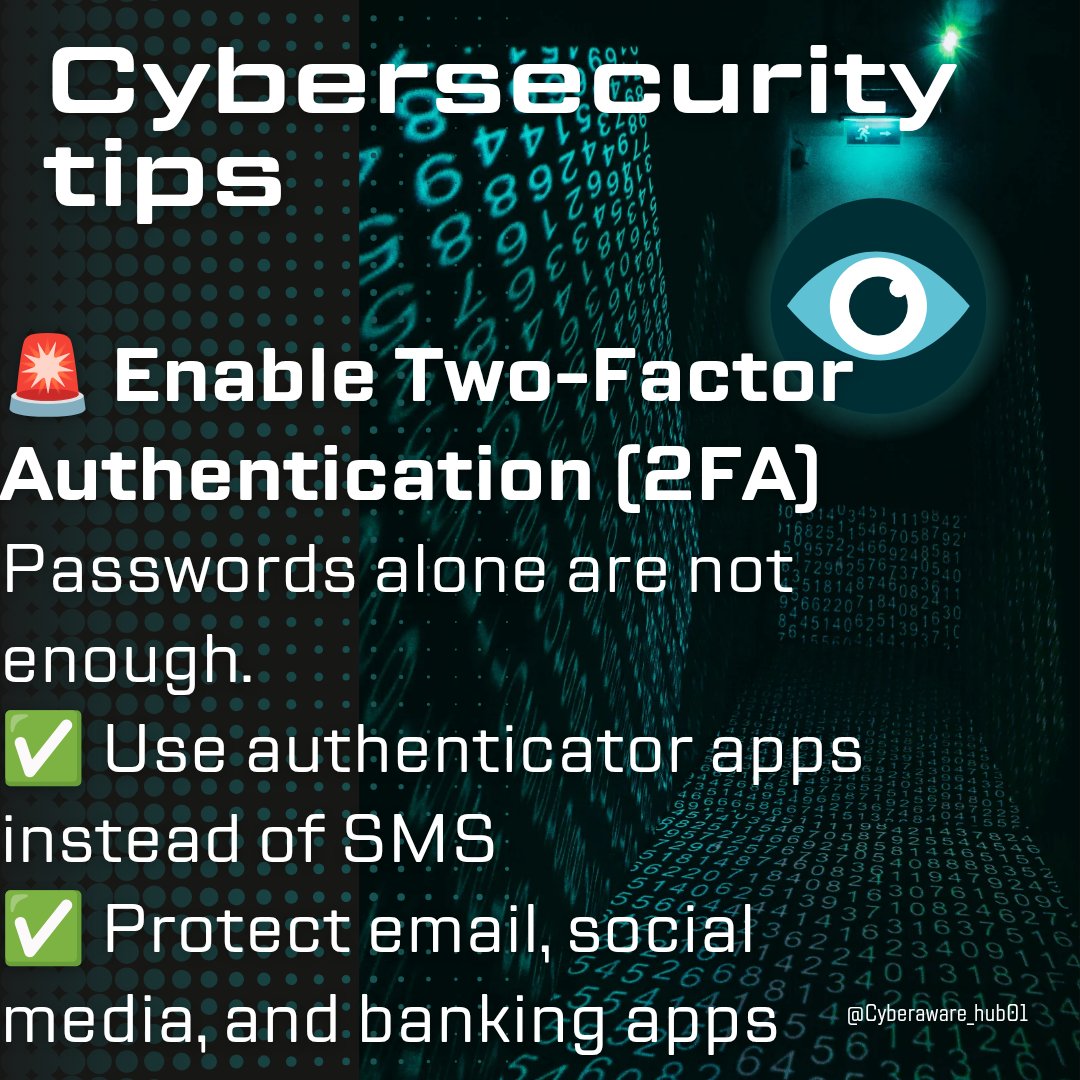 Dozie_101's tweet photo. 🚨Security tip today
Small security habit today can prevent big attacks tomorrow ...
Stay safe, stay informed.
#cybercrime
#cybersecurity
#infosec
#cybercrime
#hackingawareness
#databreach
#onlinesafety
#cybernews
#techsecurity
#digitalprivacy https://t.co/9B0xypdu1p
