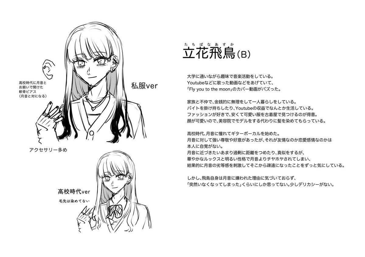 漫画企画『Fly You to the Moon』のキャラ設定資料も公開🌙✨

作中では描けなかった設定もあるのでぜひ見てみてください…‼︎

#映秀 #flyyoutothemoon 