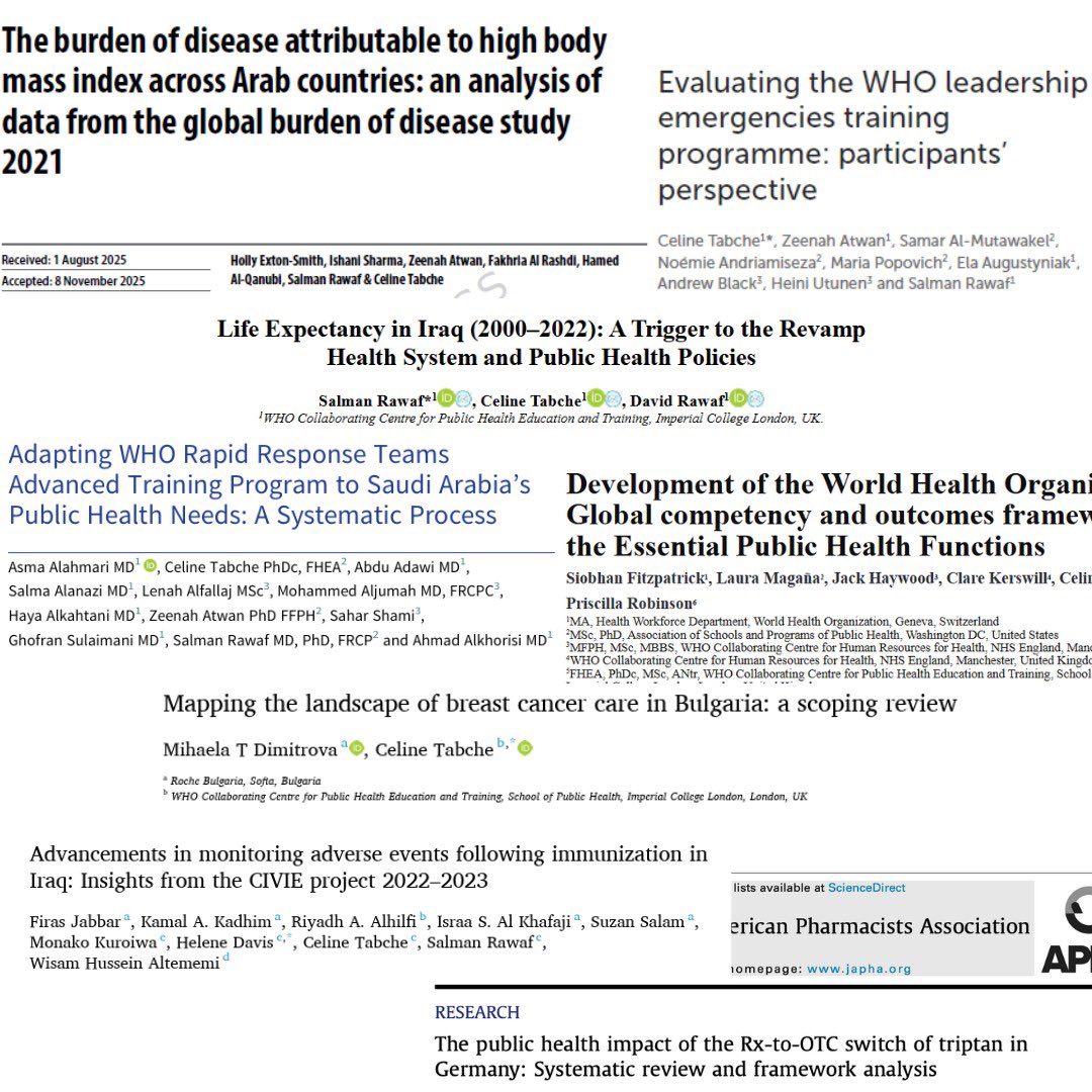 ImperialCCentre's tweet photo. Welcome to our annual WHOCC Wrapped.
The Centre has published 20+ peer-reviewed research publications advancing evidence across priority areas in public health.
Follow this link to access the full list: https://t.co/Eg4ldwYPJJ
#publichealth #WHOCC #WHOCCWrapped #publications https://t.co/d9YOa0Kt8N