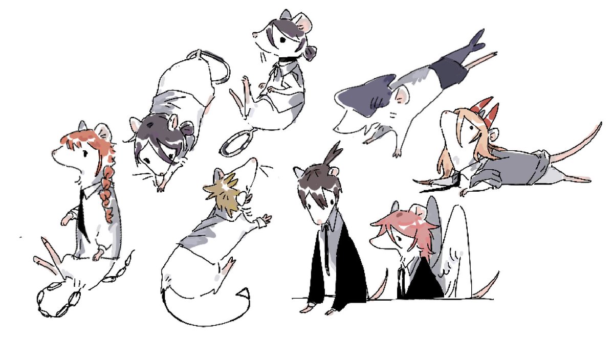 not_oni123's tweet photo. #チェンソーマン #chainsawMan 
 Oh god have so many mice in my art https://t.co/br0UXCajKW