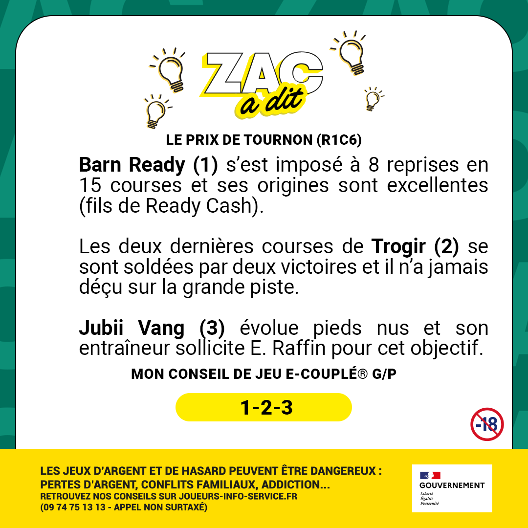 PMU_Hippique's tweet image. ☀ @MathieuZacc est à Paris-Vincennes pour ce nouveau #ZacDimanche !

Au programme, l'étude du e-Quinté+®️ (R1C4) et sa e-Tirelire à 100 000€, du Prix de Tournon (R1C6) &amp;amp; un coup de téléphone à Nicolas Bazire.