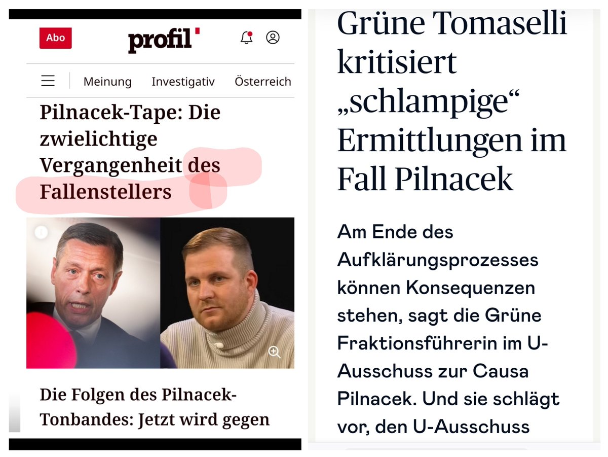 Frau <a href="/dietomaselli/">Nina Tomaselli</a> kritisiert aus gutem Grund „schlampige" Ermittlungen im Fall Pilnacek. Fakt ist nämlich: Es gibt zwei Fallensteller und beide hatten eine zwielichtige Vergangenheit. Wobei Fallensteller auch nicht der richtige Ausdruck ist. Während der linke Aktiendrucker als