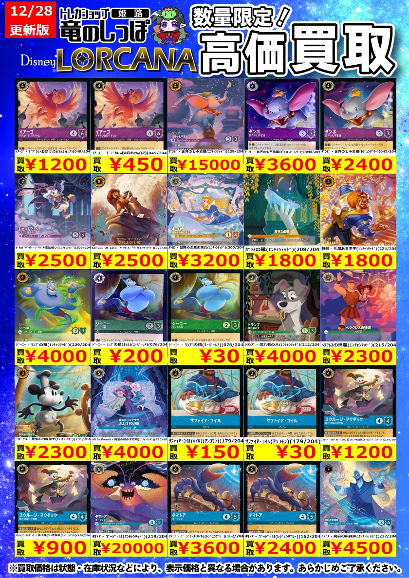 高価買取情報】＃ディズニーロルカナ ＃姫路しっぽのディズニーロルカ