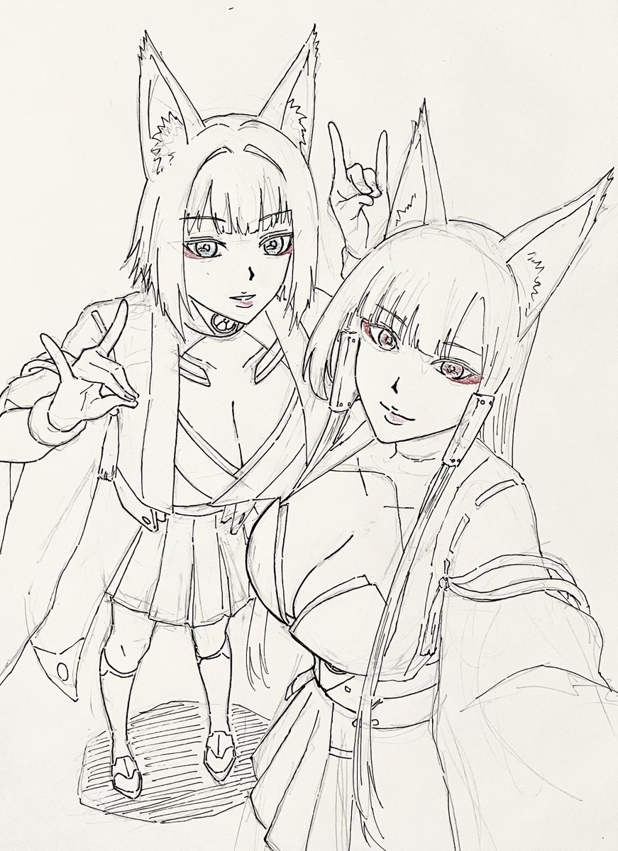 kirishiman4's tweet image. 昨日今日で同キャラを描いたものの差が酷すぎる