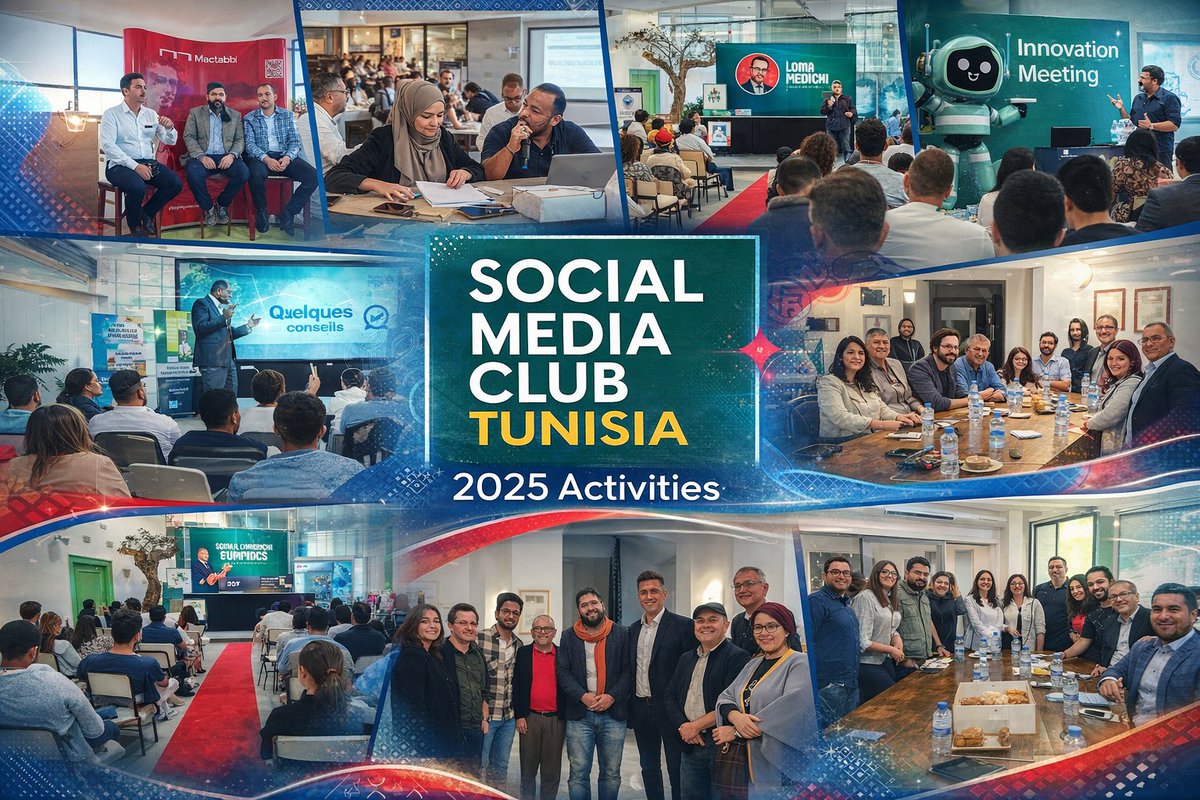 🚀 2025, une année d’innovation et de partage avec le Social Media Club Tunisia !

De Rencontre de l’Innovation à Annaba, au Marketing Mastery Day, en passant par nos webinaires, ateliers et collaborations internationales… 
ow.ly/57jY50XPepL