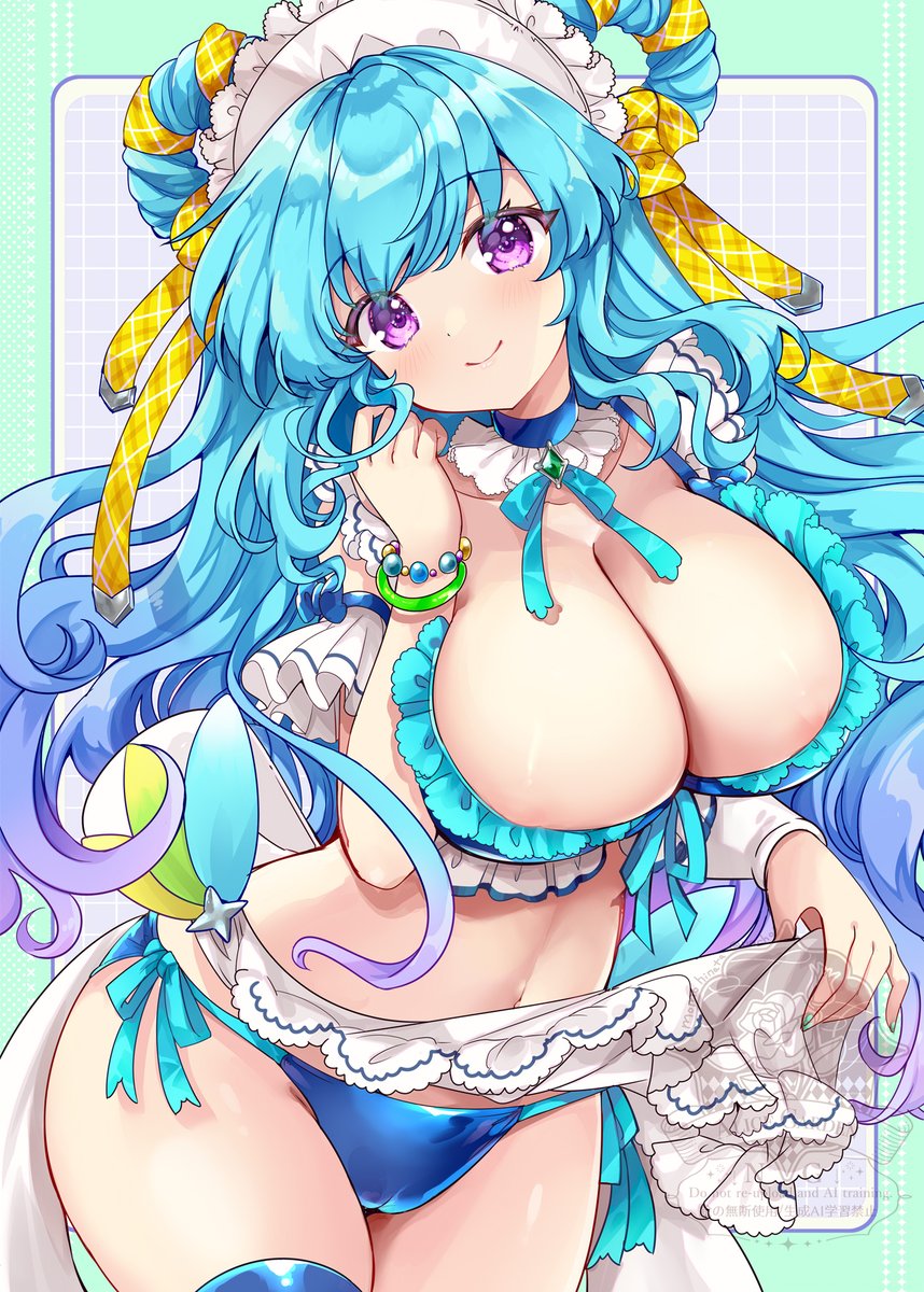 「たぶんこちらの絵!水着ちゃん～ #今年も残りわずかなので今年一番伸びた絵を貼る」|ひなたもものイラスト
