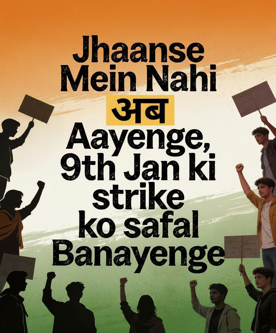 41 महीनों से मेहनत जारी है, पर वेतन संशोधन आज भी अटका है।
अब 9 जनवरी की हड़ताल को सफल बनाना हमारा संकल्प है।
यह सिर्फ वेतन नहीं, हमारे सम्मान और भरोसे का सवाल है।
✊ 9 Jan 2026 – Nationwide Strike
#GIPSAWageRevision #FailedAssurance #PSGIC_WR_Strike #EnoughIsEnough