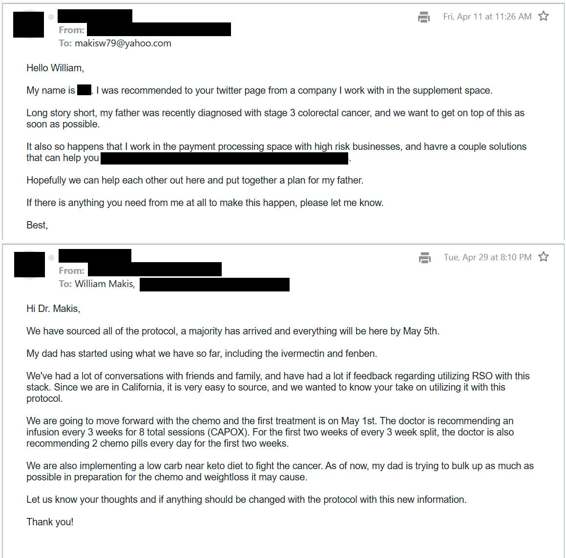 MakisMedicine's tweet image. NEW ARTICLE: IVERMECTIN and FENBENDAZOLE - 55 year old California Man with Stage 3 Colorectal Cancer (4.6cm T3N1M0) reports after 6 months - complete remission!!

Story:
55 year old California Man with Stage 3 Colorectal Cancer (4.6cm, T3N1M0)

In early May 2025 he started:…