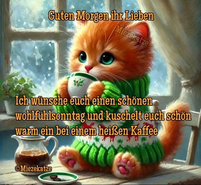 Guten morgen und einen erholsamen Sonntag.