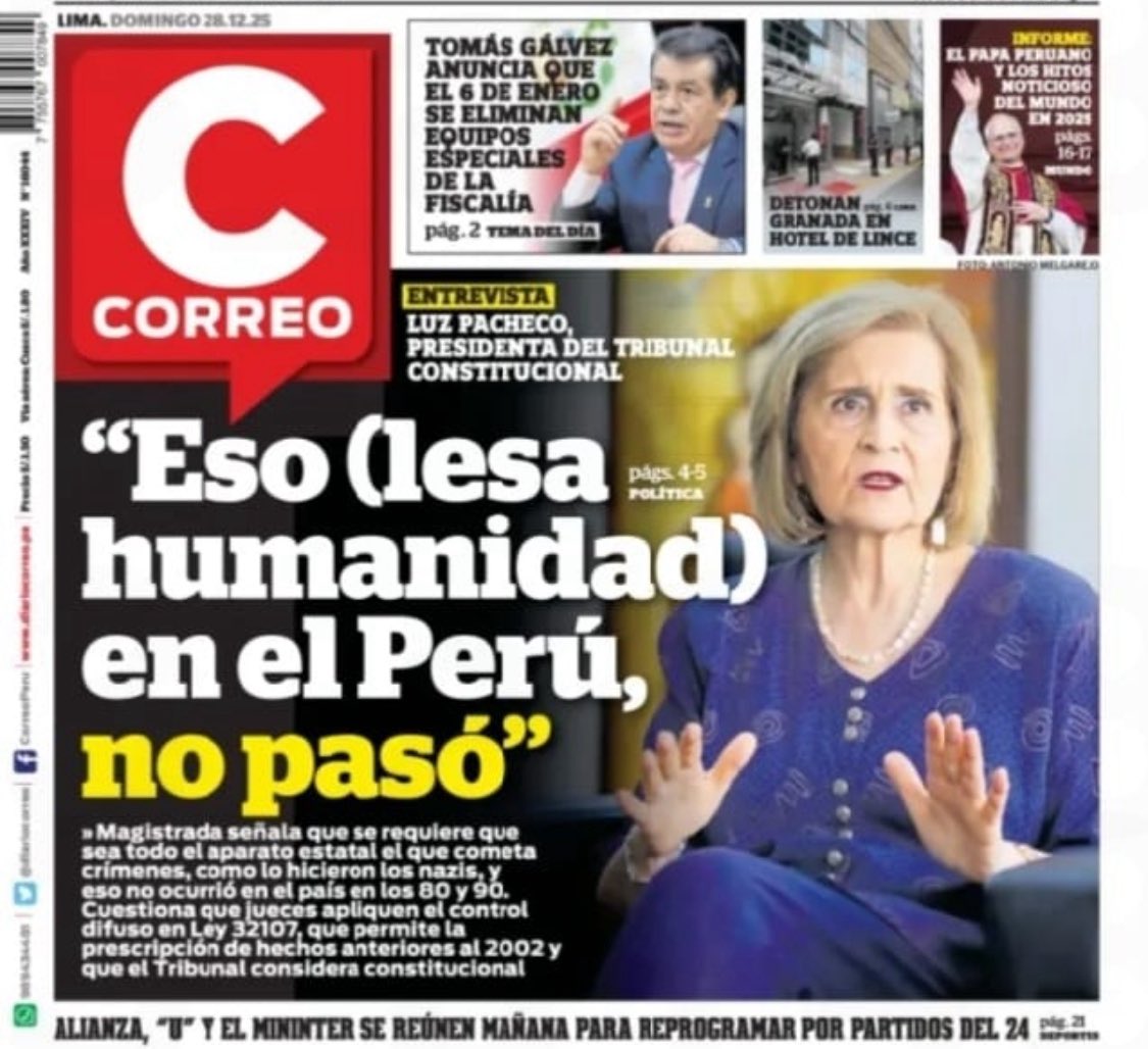 Frospigliosi's tweet image. Muy bien dicho! NUNCA hubo delitos de lesa humanidad en el Perú. Sin embargo, jueces politizados y prevaricadores, instruidos por la mafia caviar, sentenciaron injustamente a militares y policías que derrotaron al terrorismo con ese falaz pretexto. Se requieren soluciones…