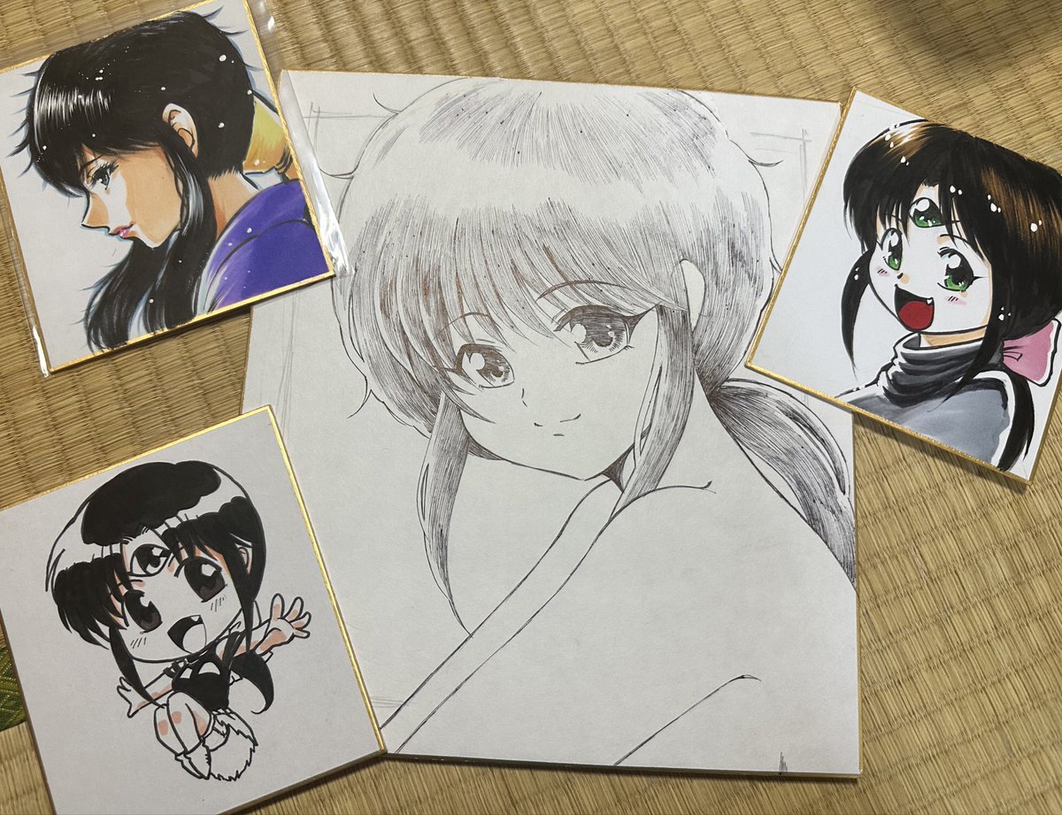 オマケ色紙描いてます✏️ #c107 #コミケ107