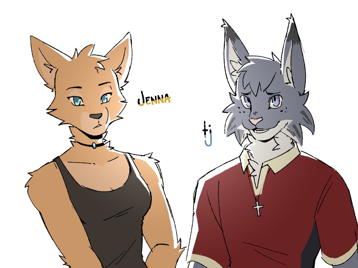 CptTaro's tweet image. the brainworms told me to redraw the entire ECHO vn cast again in my style...