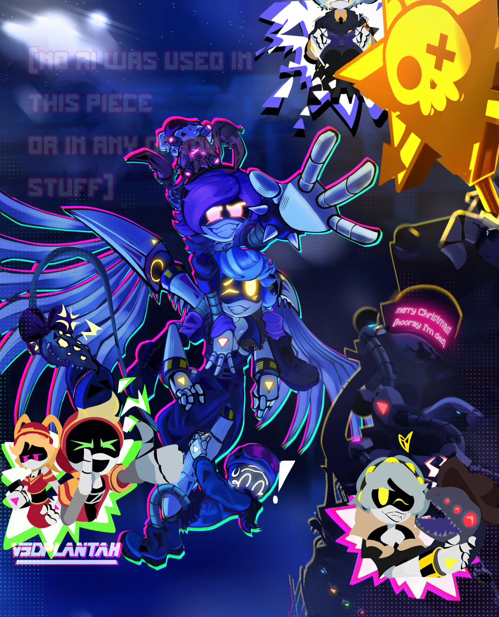 PlantingVv's tweet image. Merry [very very late]Christmas 🌲❄️
#murderdrones #Christmas2025 #biscuitbites