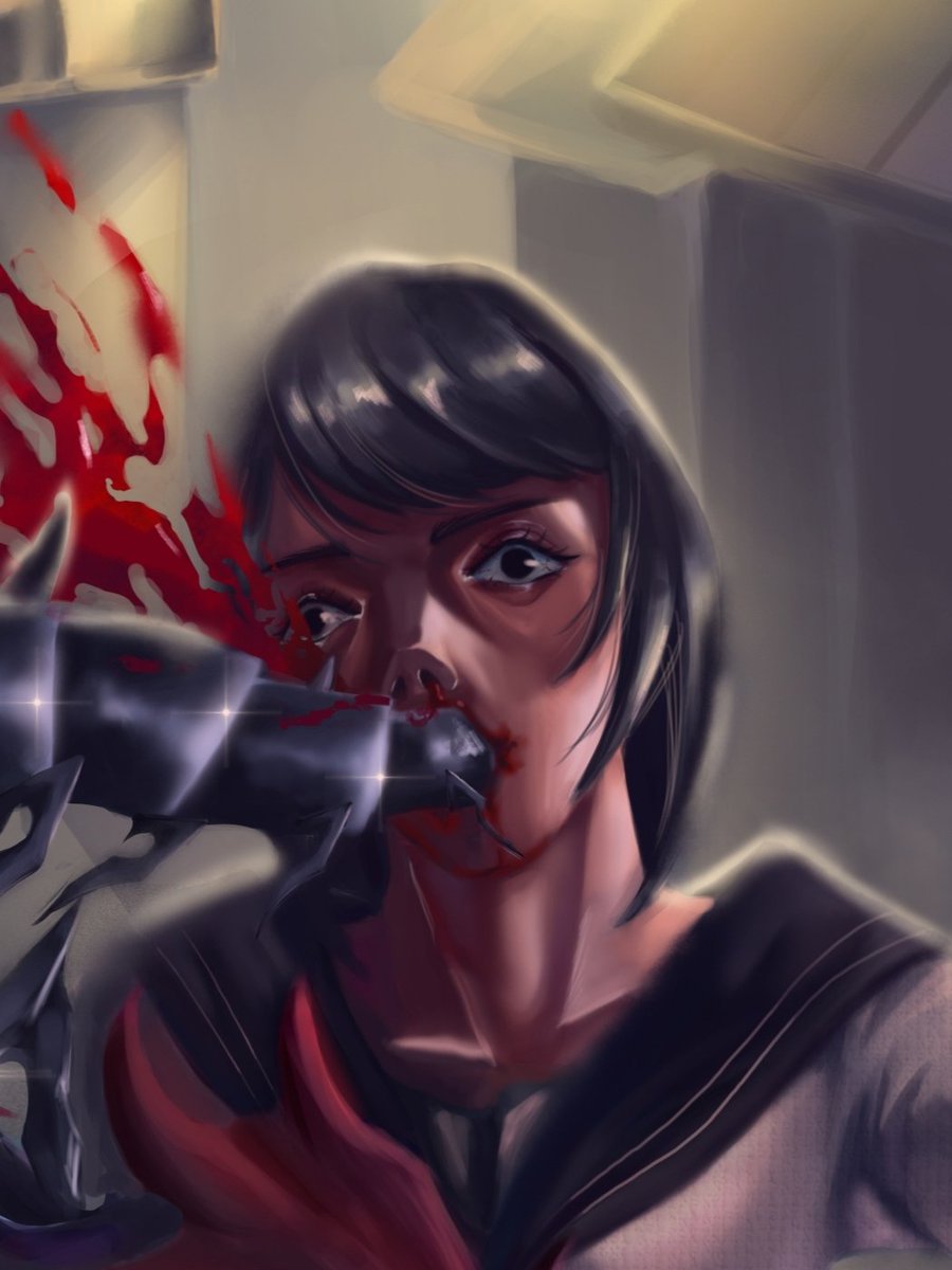 Hayooniee_'s tweet photo. Enjoy my new artwork 
#artmoots #OC #HorrorArt https://t.co/aBMTRKVYRN