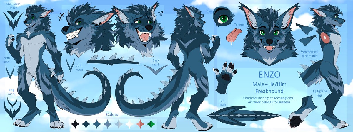 Re design + full ref sheet for Mossington91 ✨