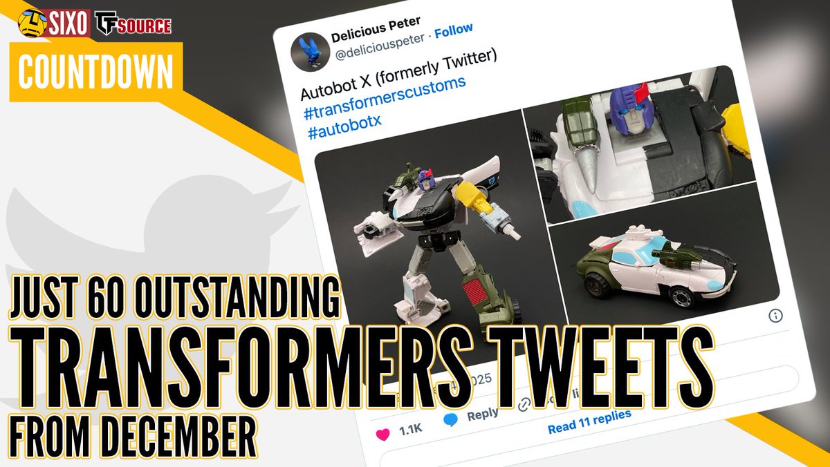 SixoTF's tweet image. NEW COUNTDOWN! We're back for a bumper round-up of outstanding Transformers tweets for December! 

LINK BELOW ⬇️