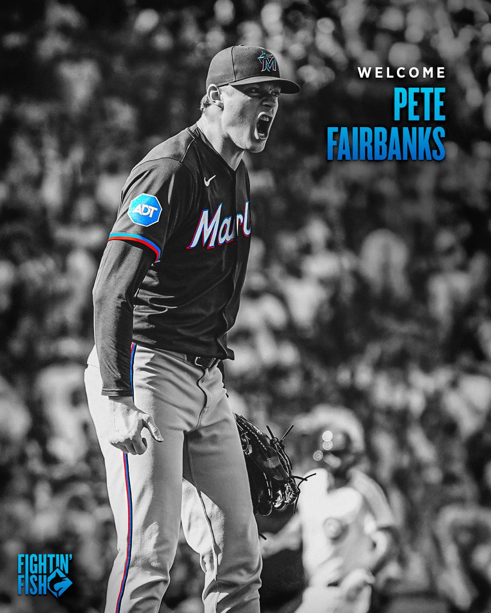 Pete Fairbanks is a Miami Marlin
Welcome to South Florida! 🌴