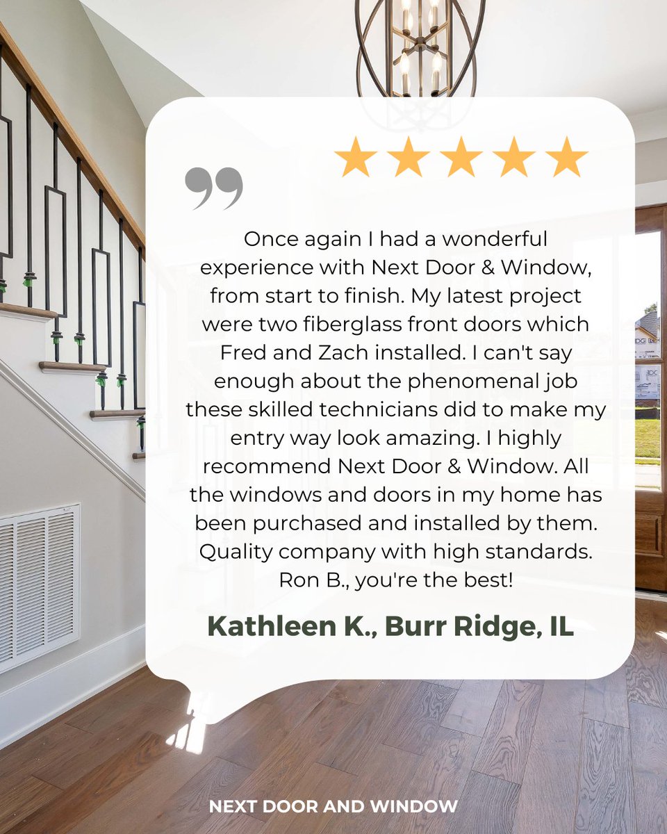 NextDoor_Window's tweet image. Great job, Fred, Zach, Ron, and the rest of the team! #5StarReview