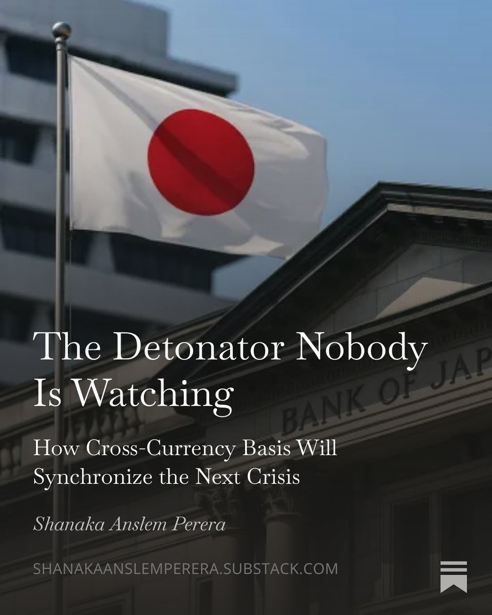 shanaka86's tweet image. WHAT I'M ABOUT TO TELL YOU ISN'T IN ANY WALL STREET RESEARCH NOTE

Everyone's debating which domino falls first: Japan? Private credit? Equity concentration? Consumer collapse?

They're asking the wrong question.

I've spent 400+ hours analyzing funding market data most analysts…
