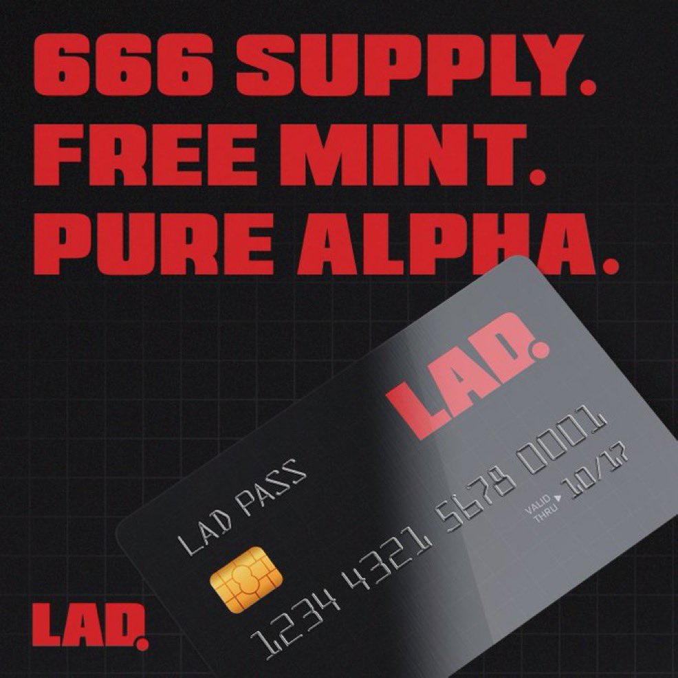 3 free mint WLs for <a href="/laddotfun/">lad.fun</a> 

To enter:  
1. Follow <a href="/laddotfun/">lad.fun</a> &amp; <a href="/stake_mm/">stake_m</a>
2. LIKE + RT this post 
3. Send your solana wallet in comments   

Winners in 5 hours !