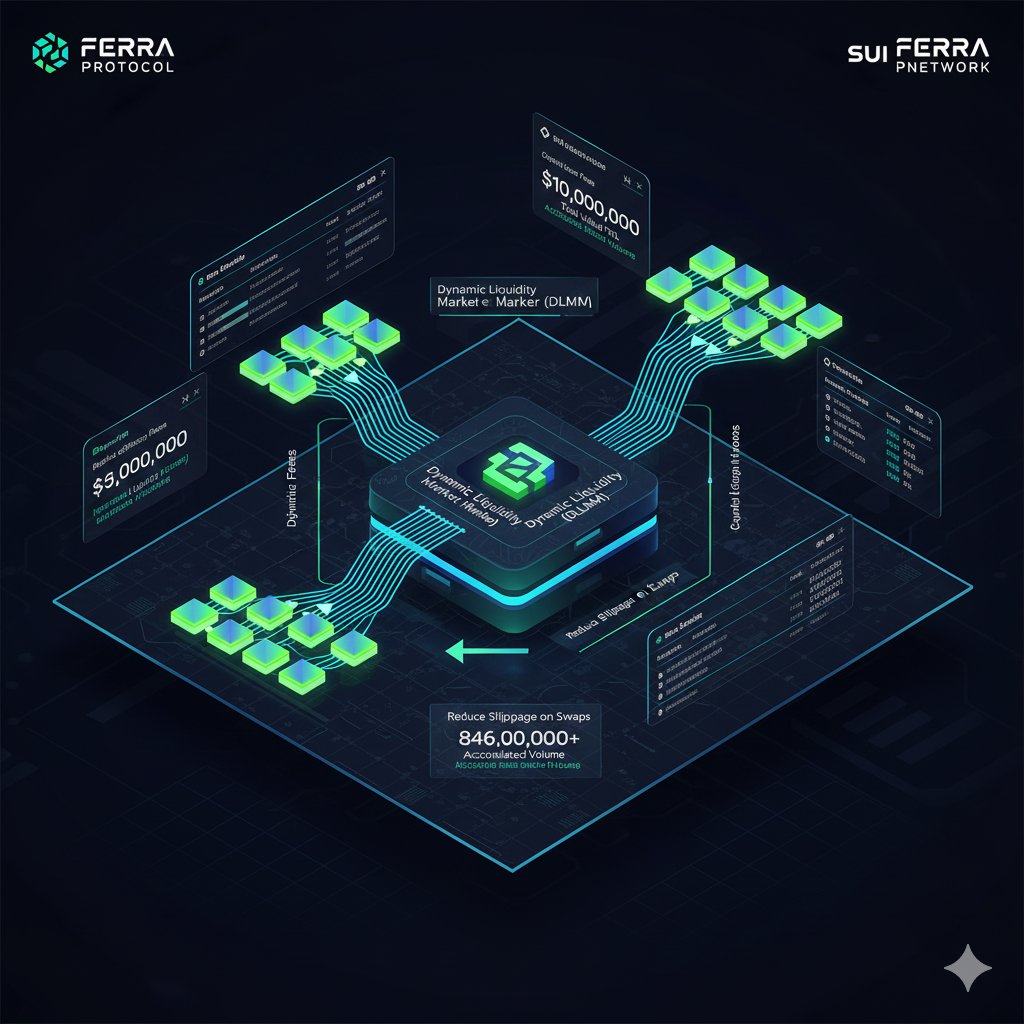 vednilson_78900's tweet photo. @ferra_protocol Dynamic Liquidity and DLMM
1/5
Ferra Protocol redefines liquidity in Sui with native DLMM.
It's not passive liquidity: It's dynamic, flexible, and capital-efficient via combined DLMM, CLMM, and DAMM. 👇 #Ferra #SuiDeFi
2/5
Common problem: Liquidity inefficiently spread or concentrated in dead zones.

Solution: Controlled price bins, dynamic fees, and intentional positioning for active or passive LPs.

3/5
Result: Less slippage, better capital utilization, and more efficient swaps in the Sui Network.

4/5
TVL ~US$10M+ and accumulated volume >US$846M show real traction pre-TGE.

5/5

How would you position liquidity in Ferra? Comment! 🔄 #DLMM #DeFi