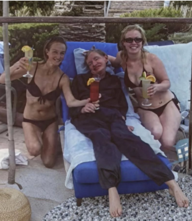 It's great that Epstein Island was made accessible for people with disabilities. 

Here we see two healthcare professionals tending to the needs of Stephen Hawking.