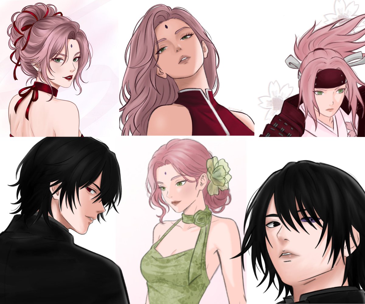 chococurrent_'s tweet image. December recap… lots of Sakura😅, I still need more practice to get Sasuke right 🤔……  
.
