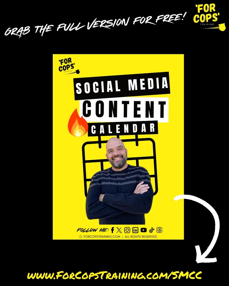 ForCopsTraining's tweet image. 2026 is almost here and you don't want to get it started by posting that same stale content from last year, do you?  😳

These January Social Media Content Starters will help freshen things up!  👇

📆 1/6 National Technology Day
📆 1/9 National Law Enforcement Appreciation Day…