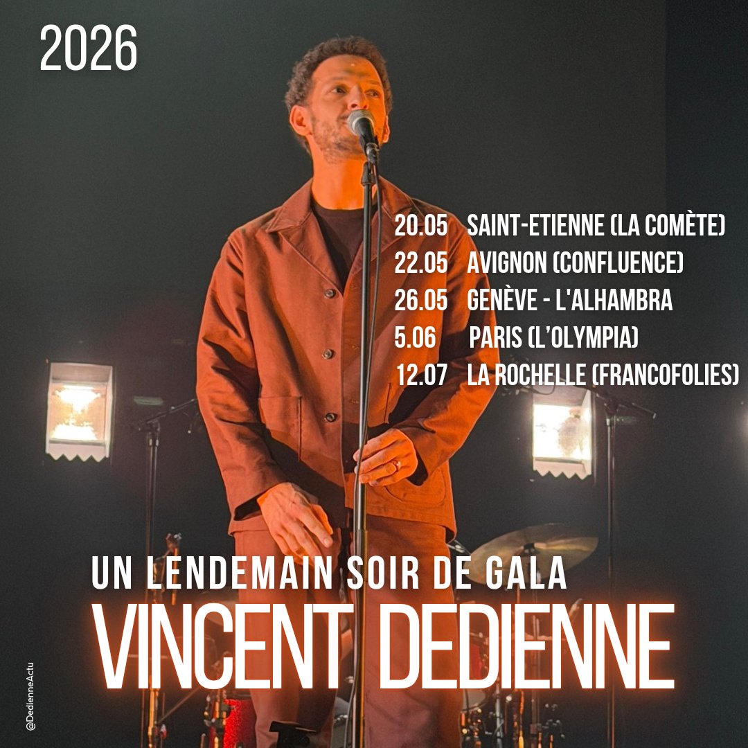 ✨ALERTE BON MOMENT ✨

🤓 Vincent Dedienne revient avec "Un lendemain soir de gala" (et attention… ce seront sûrement les DERNIÈRES DATES 👀)
Rires, émotions, talent XXL — bref, il faut y être.
Donc tu viens ou tu regrettes 😀

🎟️La billetterie est ouverte sur toutes les dates