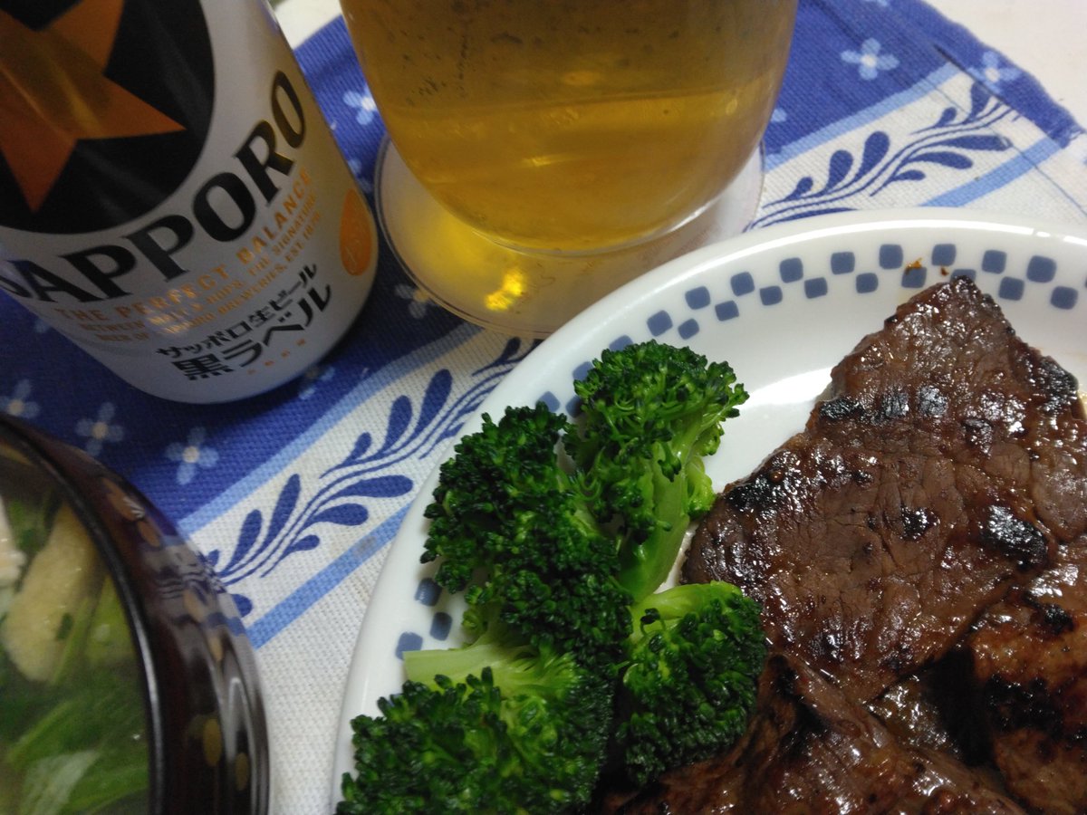 🥩焦がしてるし🥦︎雑だが家がちょっとだけ片付いたので🍻
明日もうひと頑張り
黒ラベルうまー🍺
