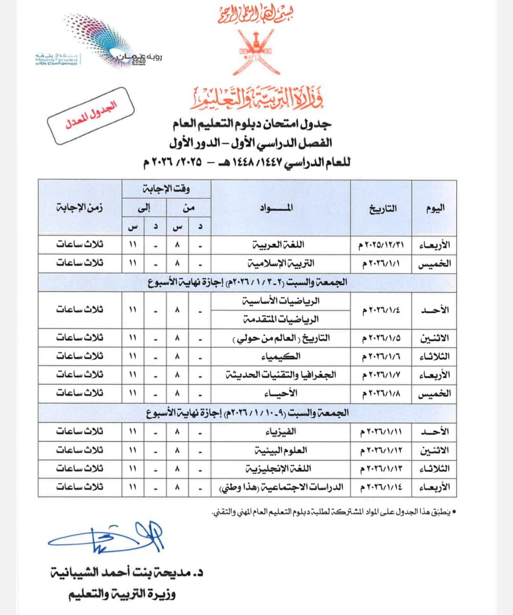 <a href="/jhad_alshanfari/">جهاد الشنفري</a> <a href="/OmanNewsAgency/">وكالة الأنباء العمانية</a> وصل التعديل